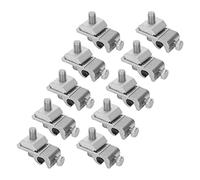 Oumefar Clamp/Holder de Mise à la Terre du Système de Montage Solaire, Composant de Protection contre le Tonnerre Durable pour une Installation Facile, 10 Pièces pour Pièces de Support Photovoltaïques