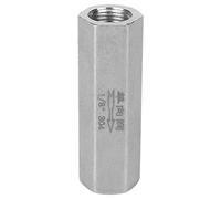 Oumefar Clapet Anti-retour D'air à Filetage Femelle Hexagonal BSPP en Acier Inoxydable, 1/8 Po 1/4 Po 3/8 Po 1/2 Po pour le Raccordement de Tuyaux D', de Gaz et D'eau (1/4”)