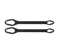 Oumefar Clé Universelle à Serrage Automatique 2 Pièces, Ensemble D'outils Réglables à Double extrémité, Acier allié Métrique de 8 22 Mm, 260 Mm de Long pour la Réparation (H (électrophorèse noire))