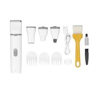 Oumefar Coie Animale électrique Clipper à Faible Bruit Multifonctionnel Rechargeable Kit de Toilettage pour Chiens Chats Ongles Yeux Oreilles Face Corps