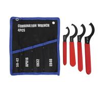 Oumefar Coilover Spanner Wrench Set 4pcs, APU16 ER32 ER40 Universel Shock Authorners Réglables, Outil Automobile en Acier avec Sac de Stockage pour Réparation de Suspension