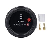 Oumefar Compteur à Heures de Quartz, 6 Chiffres Professional Mécanique METTER, 12V-72V Équipement Runtime Tracker pour le Générateur de Pompe ATV Génératrice de la Pelouse ATV Boot