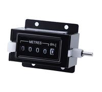 Oumefar Compteur de Traction Mécanique à 5 Chiffres, Compteur Réinitialisable en Acier Inoxydable pour le Comptage D'équipements Industriels et de Machines