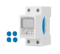 Oumefar Compteur électrique Numérique 1 Phase 2 Fils 2P sur Rail DIN KWh 220 V 5 (80) A Compteur D'énergie électronique pour Usage Industriel Domestique avec écran LCD