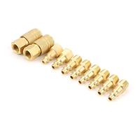 Oumefar Connecteur de Compresseur D'air Haute Performance 1/4" NPT pour une Installation Rapide, Paquet de 10 Pièces pour Empêcher L'air de S'échapper, adapté aux Utilisateurs D'outils Pneumatiques,