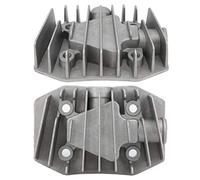 Oumefar Culasse de Compresseur D'air Pneumatique Durable 48mm X 72mm pour Remplacement en Aluminium 2 Pièces Couvercle de Refroidissement pour Atelier