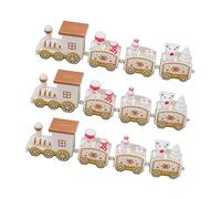 Oumefar Décorations de Noël Petit Train, 3 Styles Uniques (Blanche) | Matière plastique, joli savoir-faire, polyvalent pour les vacances, sans danger pour les enfants