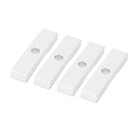 Oumefar Dent de Fixation de Courroie de Distribution, Pièce D'imprimante 3D en Alliage D'aluminium Durable pour Courroie de Distribution 9 X 40 Mm Argent et Blanc pour Pièces D'imprimante 3D