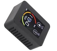 Oumefar Détecteur de CO2 Moniteur de qualité de L'air à Semi-conducteur pour Plantation et Laboratoire, Testeur de Ventilation de Pollution à Détection Rapide, Matériau ABS (Noir)