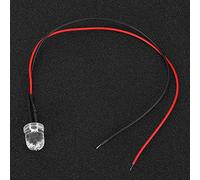 Oumefar Diode LED Filaire D'éclairage Orange avec des Performances Stables pour L'éclairage Domestique de Bricolage, 50 Pièces de Perles Lumineuses Pré-câblées 12 V pour les Amateurs D'éclairage