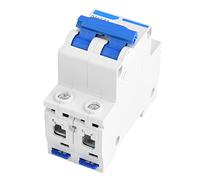 Oumefar Disjoncteur Miniature Haute Performance DZ47-63 2P pour la Protection contre les Fuites dans les Systèmes CC, adapté aux Systèmes D'énergie Solaire et Photovoltaïques (25A)