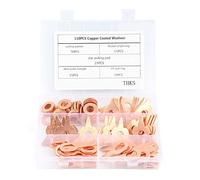 Oumefar Ensemble D'anneaux de Tir à Bosse 110pcs, Iron Copplate Automobile Automobile Soudage de Réparation Outils, y Compris OT Round Pieces pour le Retrait de la Voiture