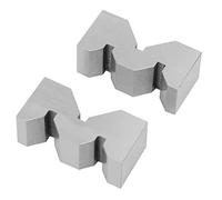 Oumefar Ensemble de Blocs en V en Acier au Carbone de Haute Précision pour la Mesure de la Plate-forme, 2 Blocs en V de Type M de 50 Mm, Durables à Utiliser, Adaptés à L'inspection et au
