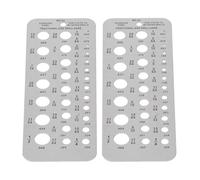Oumefar Ensemble D'outils de Mesure du Bit de Forage de 2PCS, Indice de Taille de Forage Métrique en Acier Inoxydable et Foret Impérial, 1/16-1/2 Pouces 29 Trous Outil de Craquette