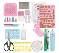Oumefar Ensemble d'outils de Quilling en Papier Outils de Quilling en Papier avec boîte de Rangement Décoration d'artisanat d'art (Couleur aléatoire) Home