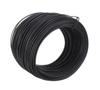 Oumefar Fil à Attachement en Acier de Renforcement de 85 M, 0,55 Type Plat Galvanisé Fer et PVC en Acier en Acier (Noir)