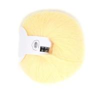 Oumefar Fil à tricoter en mohair Pashm en laine longue angora multicolore populaire pour tisser des écharpes tissées(Jaune clair) Yarn