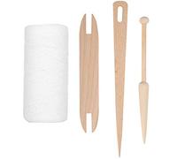 Oumefar Fils de Chaîne de Coton Alinory, Ruban de Tapis de Chaîne de Métier à Tisser pour Fils de Tissage de Coton Naturel, Couvertures de Sangle, Fil de Filature