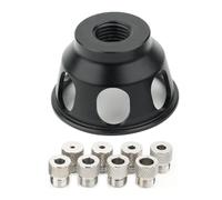 Oumefar Guide de Perceuse Auto-centrage Gabarit | Kit de Localisateur de Punch à Trou Vertical de 3 à 10 Mm avec 8 Bagues en Acier, Guide de Forage de Cheville pour Trous Droits