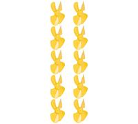 Oumefar Hélice en Plastique à Vent Fort à 4 Pales de 40 Mm pour Voiture Jouet de Bricolage, Matériaux Durables, Jeu D'hélices 10 Pièces pour Modèle de Voiture télécommandé (Jaune)