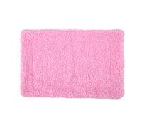 Oumefar Hérisson Tapis de lit rectangulaire en Peluche Coussin Hamster Maison nid Hiver Chaud Polaire Coussin de Couchage pour Petits Animaux Qui dorment(Rose)