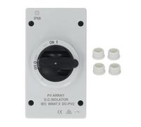 Oumefar Interrupteur de Déconnexion PV DC, 1000V 32A IP66 Compact Photo-décortisation du Commutateur D'isolement CC Compact pour Les Systèmes Solaires de Bateaux RV