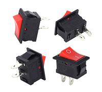 Oumefar Interrupteurs à Bascule Mini Interrupteur à Bascule Durable pour Appareils Ménagers KCD1-101, 10 Pièces, adapté aux Fontaines à Boire, aux Cafetières