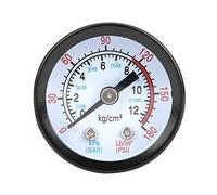 Oumefar Jauge de Pression de compresseur d'air 0 180Bar/0 12Bar, Support arrière Central, Interface mâle, Compteur de Pression d'air pour Huile d'air de Carburant Y40