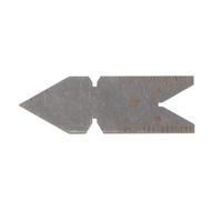 Oumefar Jauge de Queue de Poisson Centrale jauge de Pas de Filetage en Acier Inoxydable jauge de Filetage de Coupe d'angle de Coupe Outil de Coupe de Tour(60 Degree Screw Thread)