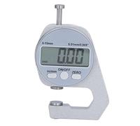 Oumefar Jauge D'épaisseur Numérique 0-10 Mm, Outil de Mesure électronique Précis avec Mise Hors Tension Automatique pour Papier, Cuir, Tissu et Film Fin, Construction en Aluminium