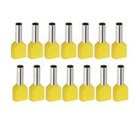 Oumefar Jeu de Bornes à Sertir à Virole Isolées, 100 Pièces, pour équipement de Machine TE4012, pour un Travail Sûr et Efficace sur les Appareils Ménagers, Jaune