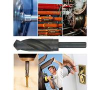 Oumefar Jeu de Forets Hélicoïdaux Robustes en Acier Rapide, pour le Perçage de Trous Profonds, Adaptés au Métal Fin, à L'aluminium et au Bois, 4 Pièces (27mm)