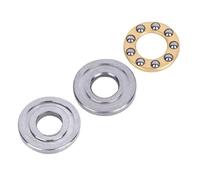 Oumefar Jeu de Roulements à Billes de Poussée de Haute Précision, 10 Pièces, pour L'installation D'équipements de Machines, Matériau en Acier Durable (F4-10M4*10 * 4mm)