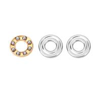 Oumefar Jeu de Roulements à Billes de Poussée de Haute Précision, 10 Pièces, pour L'installation D'équipements de Machines, Matériau en Acier Durable (F2.5-6M 2.5 * 6 * 3mm)
