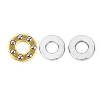 Oumefar Jeu de Roulements à Billes de Poussée de Haute Précision, 10 Pièces, pour L'installation D'équipements de Machines, Matériau en Acier Durable (F3-8M 3 * 8 * 3.5mm)