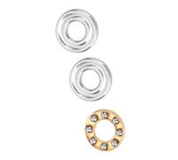 Oumefar Jeu de Roulements à Billes de Poussée de Haute Précision, 10 Pièces, pour L'installation D'équipements de Machines, Matériau en Acier Durable (F4-9M4*9 * 4mm)