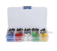 Oumefar Kit de 25 Boutons Poussoirs Précis 12 X 12 X 7,3 Mm avec Micro-Interrupteur à Capuchon Rond pour Produits électroniques de Bricolage, Bonne qualité pour Les Amateurs D'électronique, Matériau