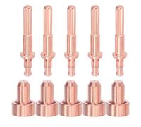 Oumefar Kit de Buse D'électrode de Coupe Résistant aux Hautes Températures pour MC60 MC100, Matériau en Laiton, Kit D'électrode de Buse 10 Pièces pour les Amateurs de Soudage