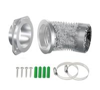 Oumefar Kit de Couplage D'évent de Sèche-linge Magnétique, Connecteur de Ventilation de Sèche-linge à Joint Hermétique à Alignement Automatique avec Tuyau et Colliers en Papier D'aluminium