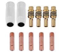 Kit de pointe de de torche de soudage de buse 2 pièces de buses 5 pièces de pointes de 4 pièces porte-pointe accessoire de consommable de soudeur MIG adapté pour pistolet