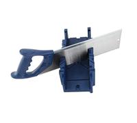 Oumefar Kit de Scie à Onglets avec Boîte de Rangement, Coupe à Angle 45° | | Ensemble de Scie à Main en Acier 65, Base D'armoire Stable pour Cadres Photo, Lignes de Plâtre, Plinthes