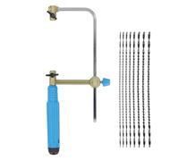 Oumefar Kit de Scie D'adaptation, High Carbone Steel Travailleur à Main Saw 70 Mm avec 8 Pcs Coupes pour la Construction en Plastique Métallique en Bois de Coupe Rapide Décoration de