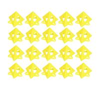 Oumefar Kit de Support de Cône en Plastique Durable pour Porte D'armoire, Toile Jaune pour Les Travailleurs de L'industrie du Bois 20 Pièces