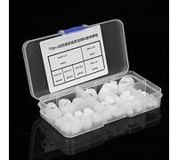 Oumefar Kit D'écrous Borgnes en Nylon, 70 Pièces, Capuchon à Tête Bombée, écrous Hexagonaux, Noir et Blanc en Option avec un Matériau Robuste et Durable pour Machines, Meubles, Vé (Blanche)
