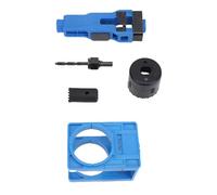 Oumefar Kit D'installation de Serrure de Porte, Outil de Marquage Précis pour Portes en Bois de 1-3/8" et 1-3/4" D'épaisseur pour L'amélioration de L' Bleu