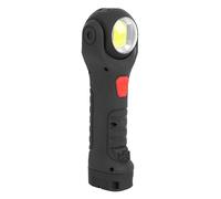 Oumefar Lampe de Poche Rotative Super Lumineuse avec Base Magnétique, Lampe de Travail LED Rechargeable par USB pour les Urgences en Extérieur, Plastique ABS Durable, 1 unité