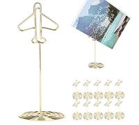 Oumefar Lot de 10 supports de cartes de visite en métal avec base en forme d'avion