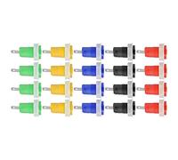Oumefar Lot de 4 Adaptateurs de Borne de Liaison à Prise Banane, Borne de Mise à la Terre de Type Soudage Sûr pour Connexions électriques, Coque ABS pour la durabilité, 4 Mm/32 A, Tension 1 KV