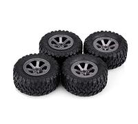 Oumefar Lot de 4 pneus de voiture télécommandés - Pneus sur chenilles - Accessoires RC - Pièces de voiture militaires télécommandées pour véhicules 1/16, camions tout-terrain