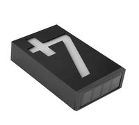 Oumefar Lumière Solaire de Signe de Numéro de LED, Plaque D'adresse Extérieure avec 6 Lumières de LED et Panneau Solaire de Silicium Polycristallin, pour la Villa de Mur de Porte de (Numéro 4)